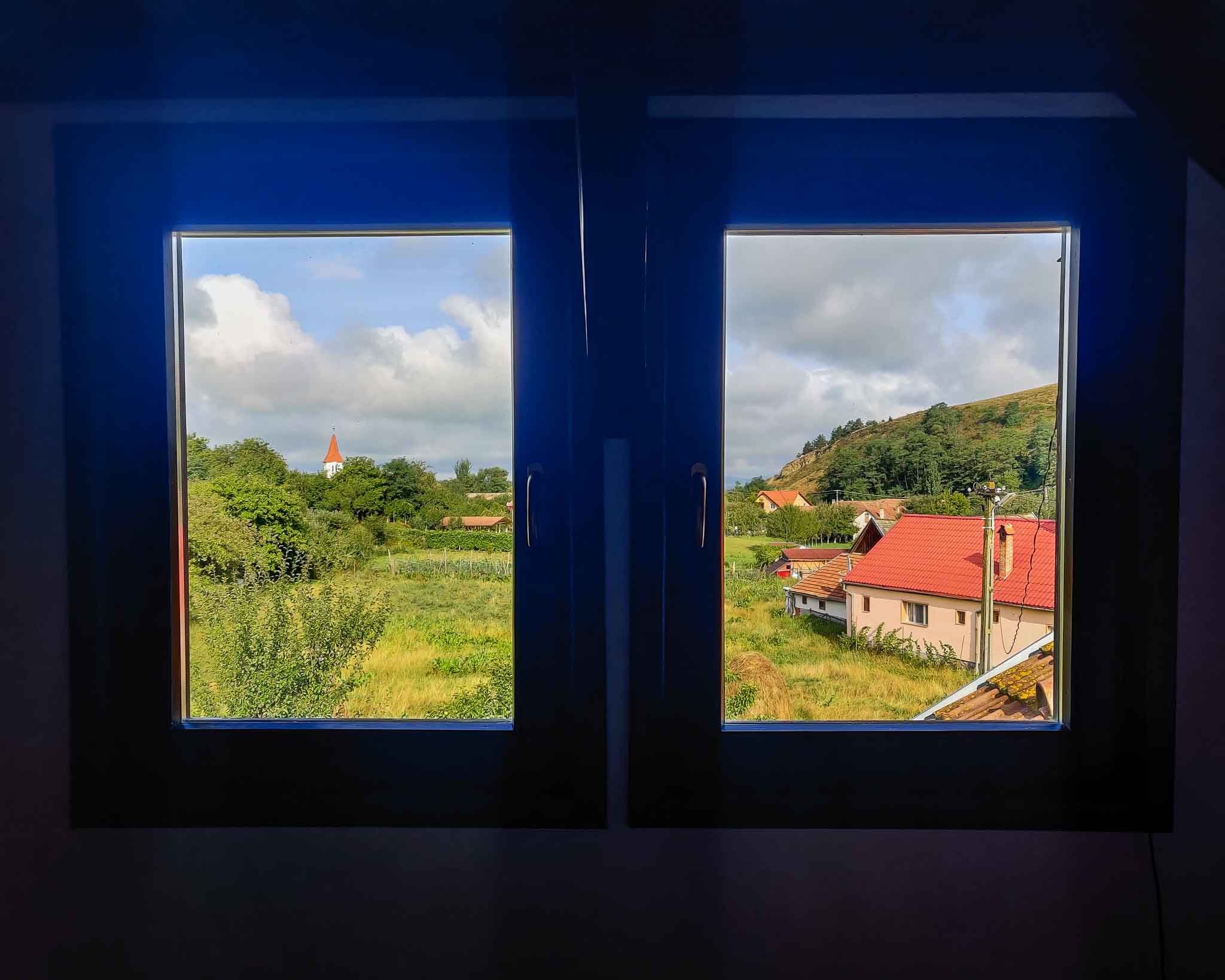 Country view from a window