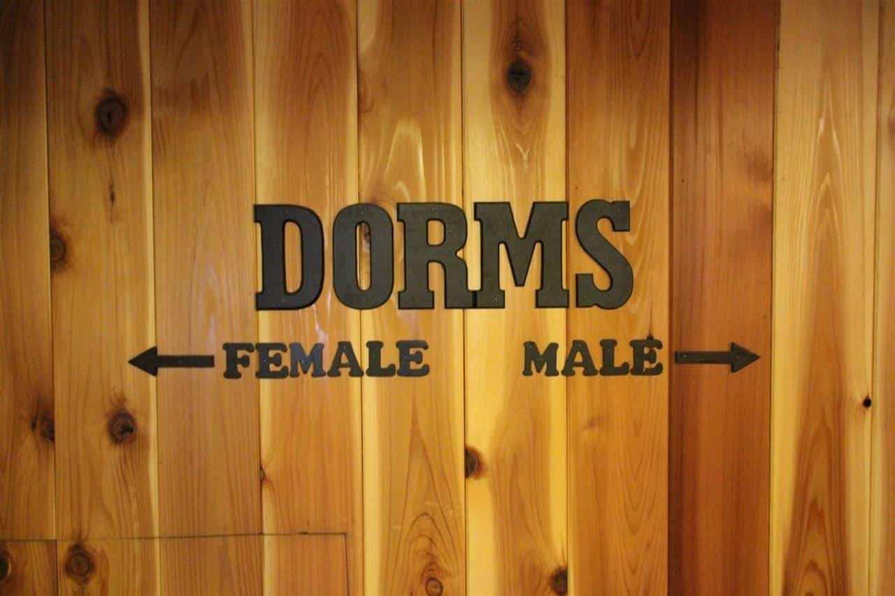 Female & Male only Dorms sign