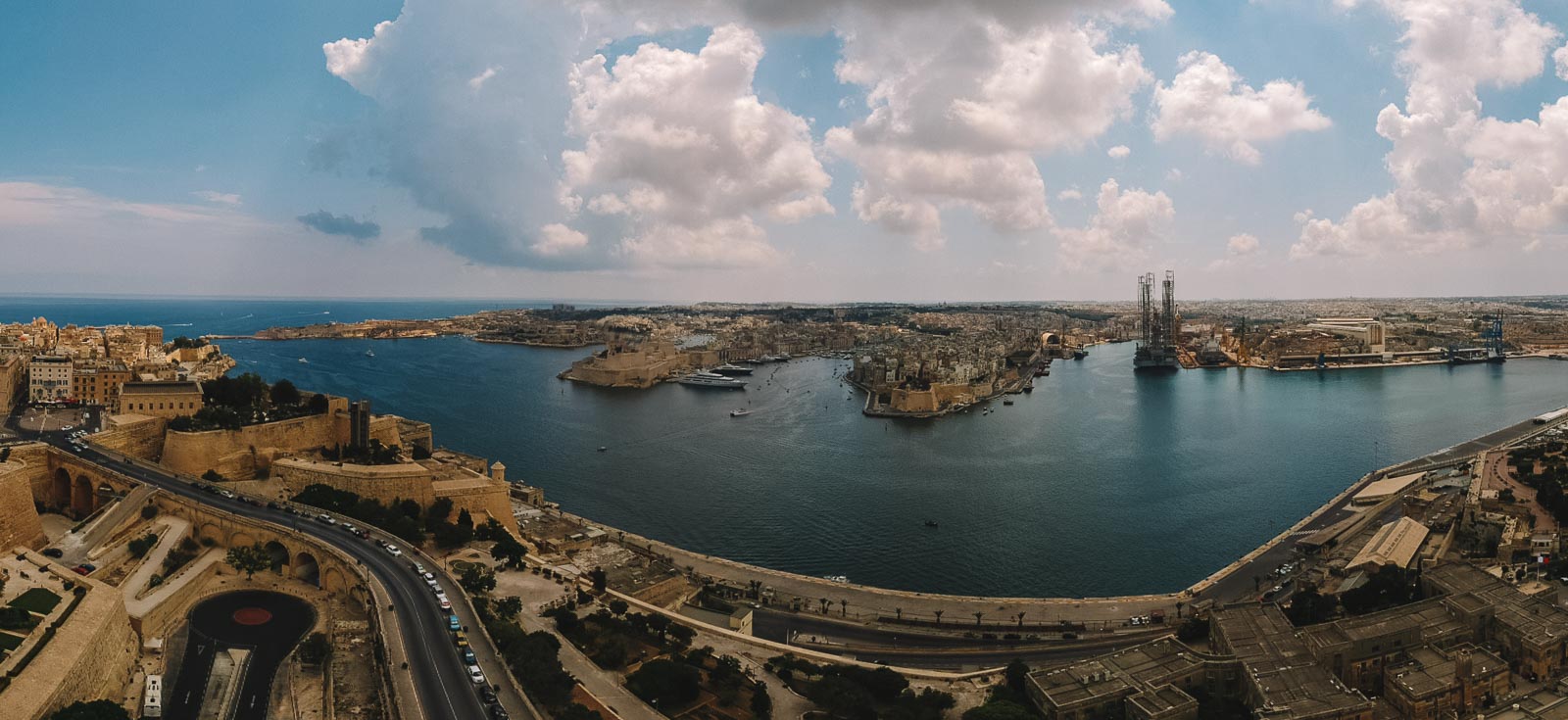 Malta's Grand Harbor aerial photo