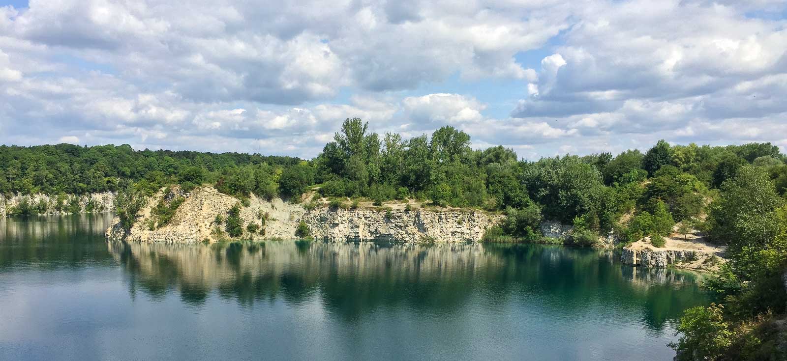 Lake with cloudy sky in Poland