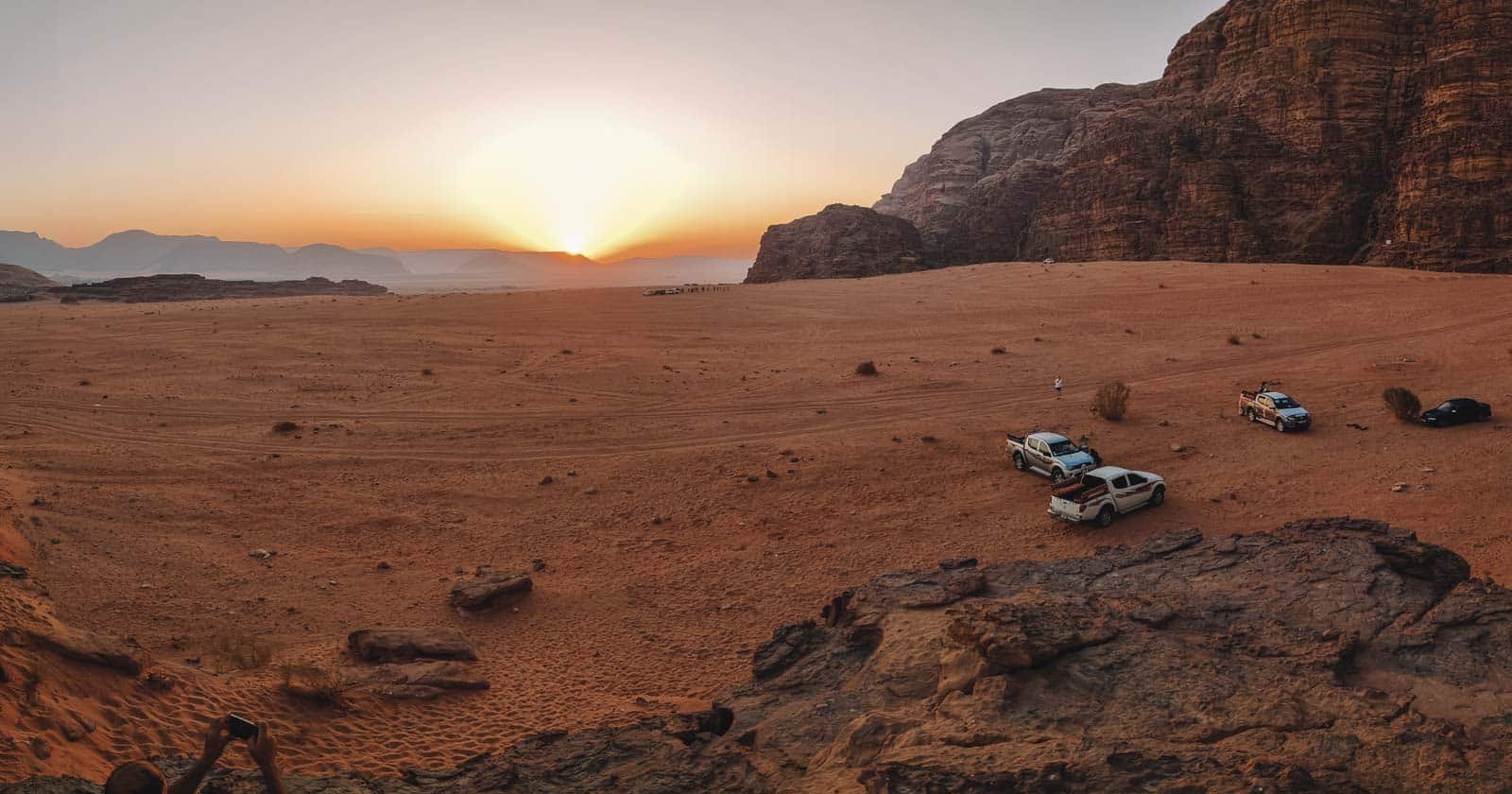 Wadi Rum Desert during sunset