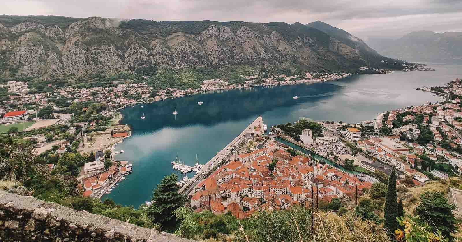 Mountain and lake views from above