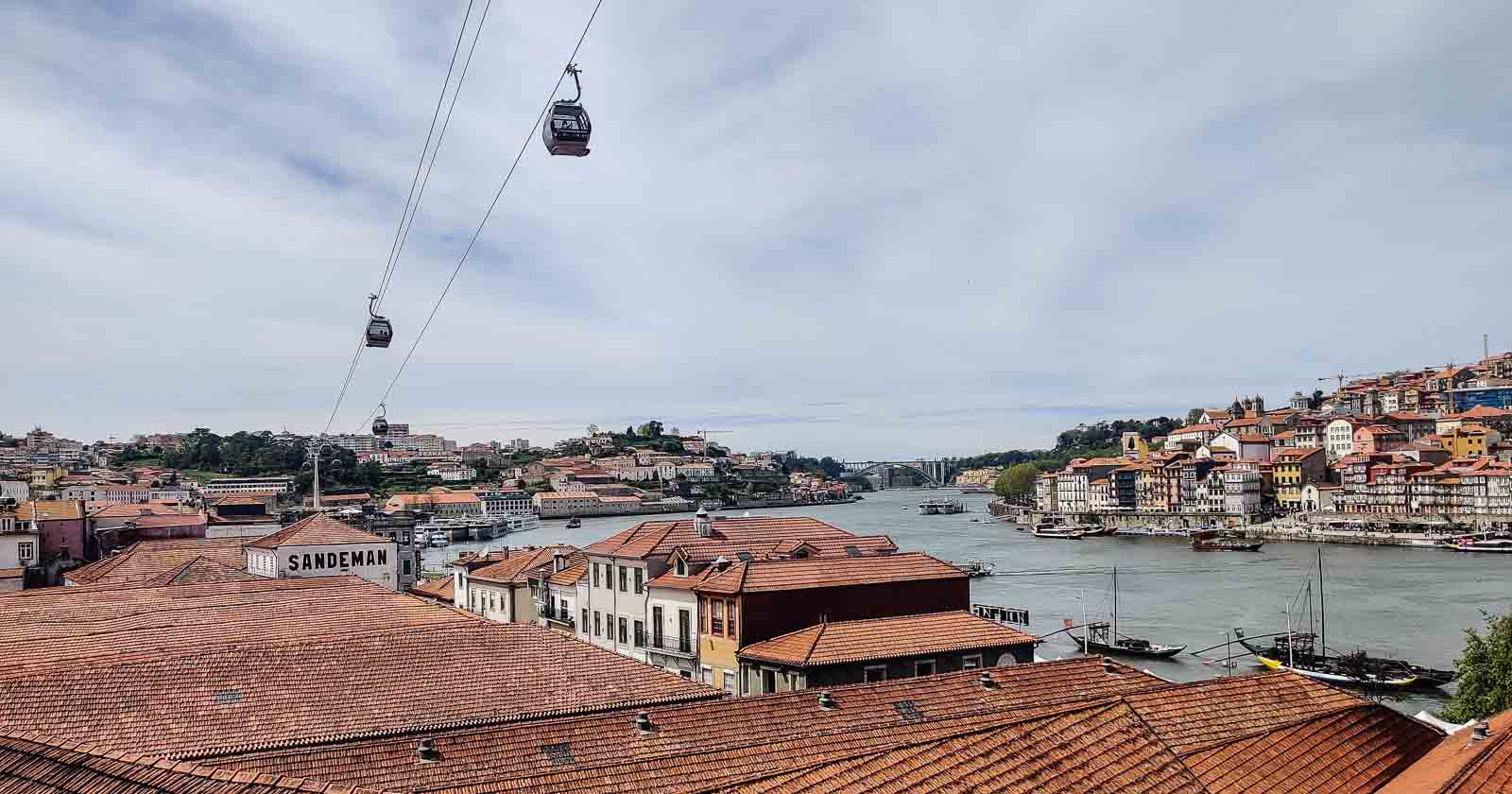 Cable cars and houses over the Duoro River - Portugal Travel Guide