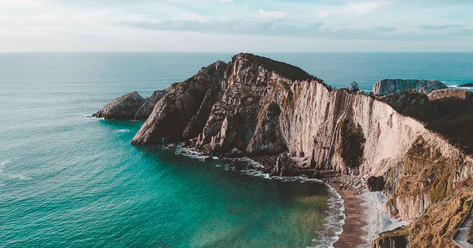 Sea view with cliffs