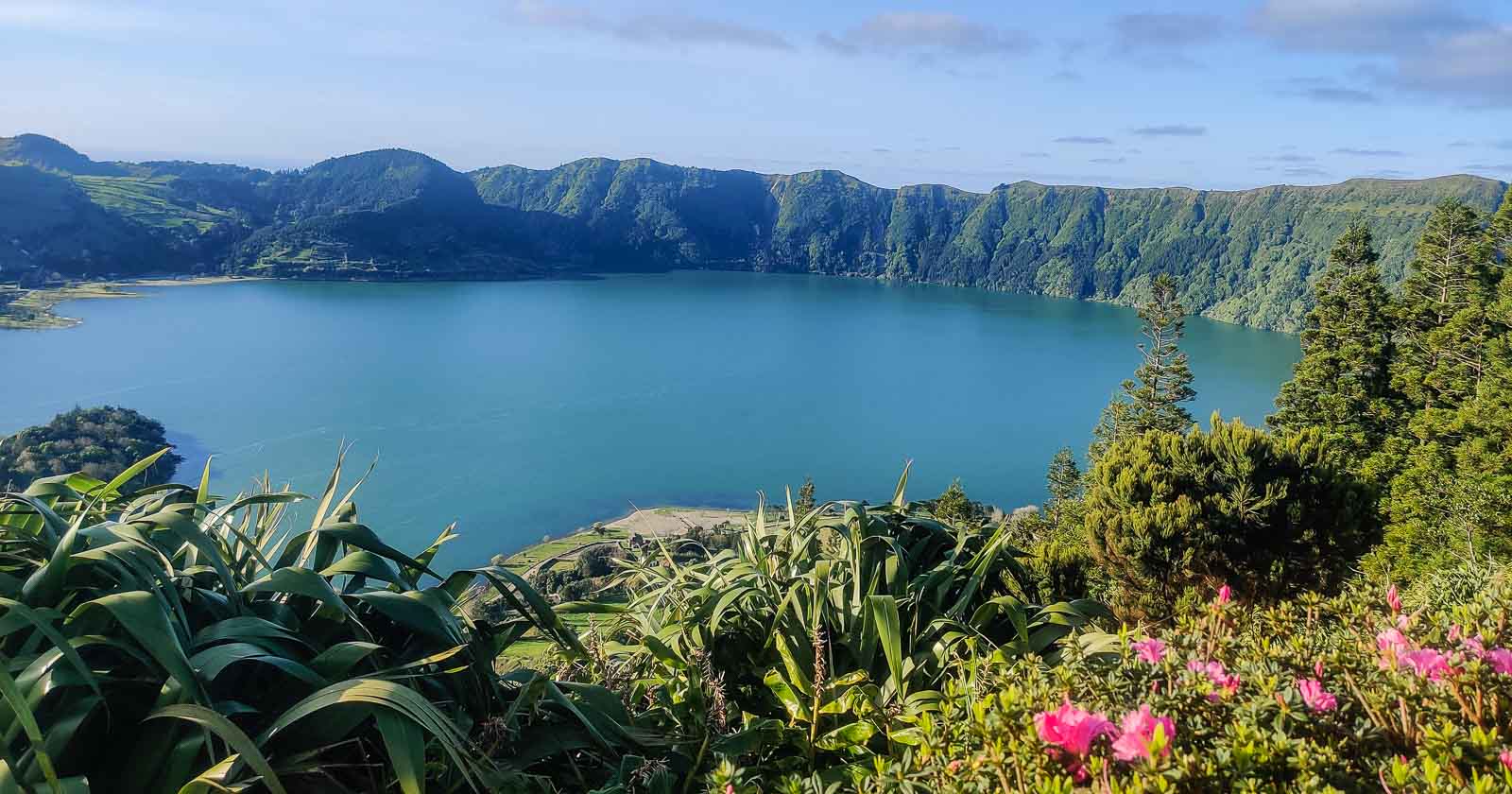 Lake surrounded by mountains