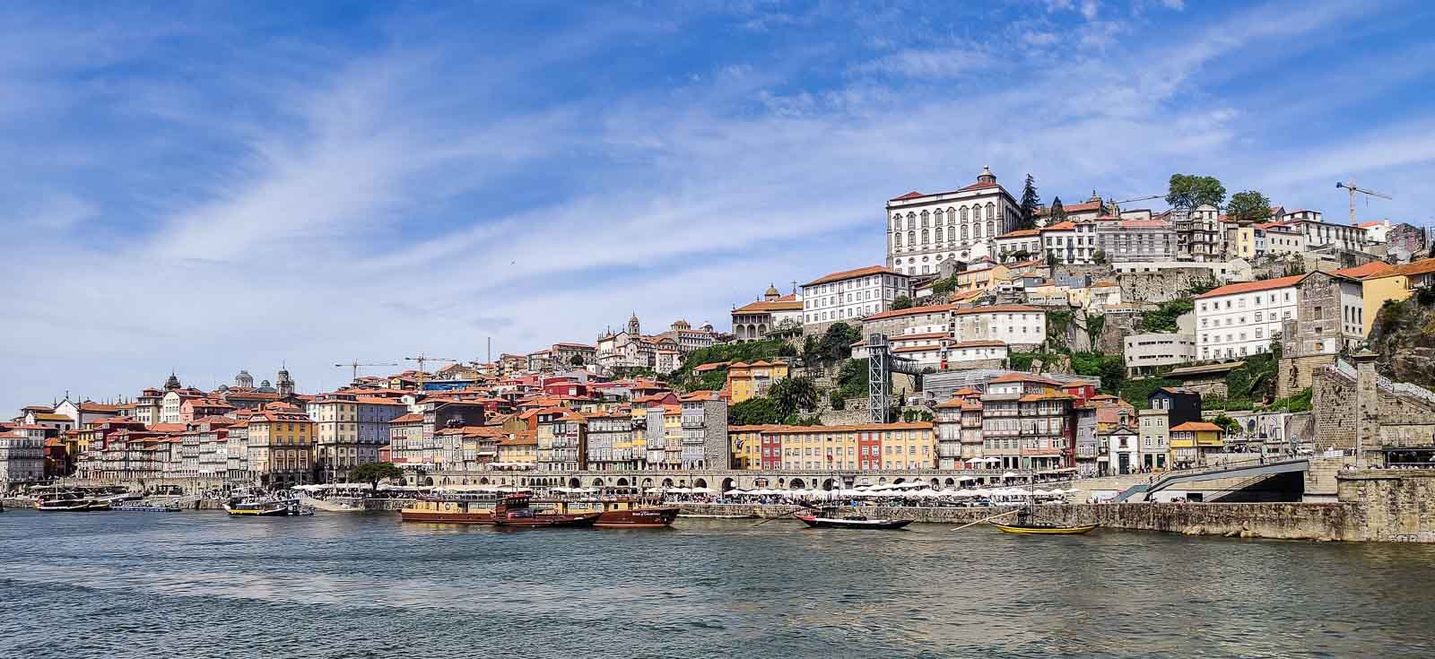 Sea view with buildings